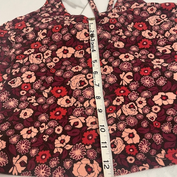 Patagonia Floral Tank Top V Neck With Bra Burgundy/Pink Size L - Picture 12 of 13